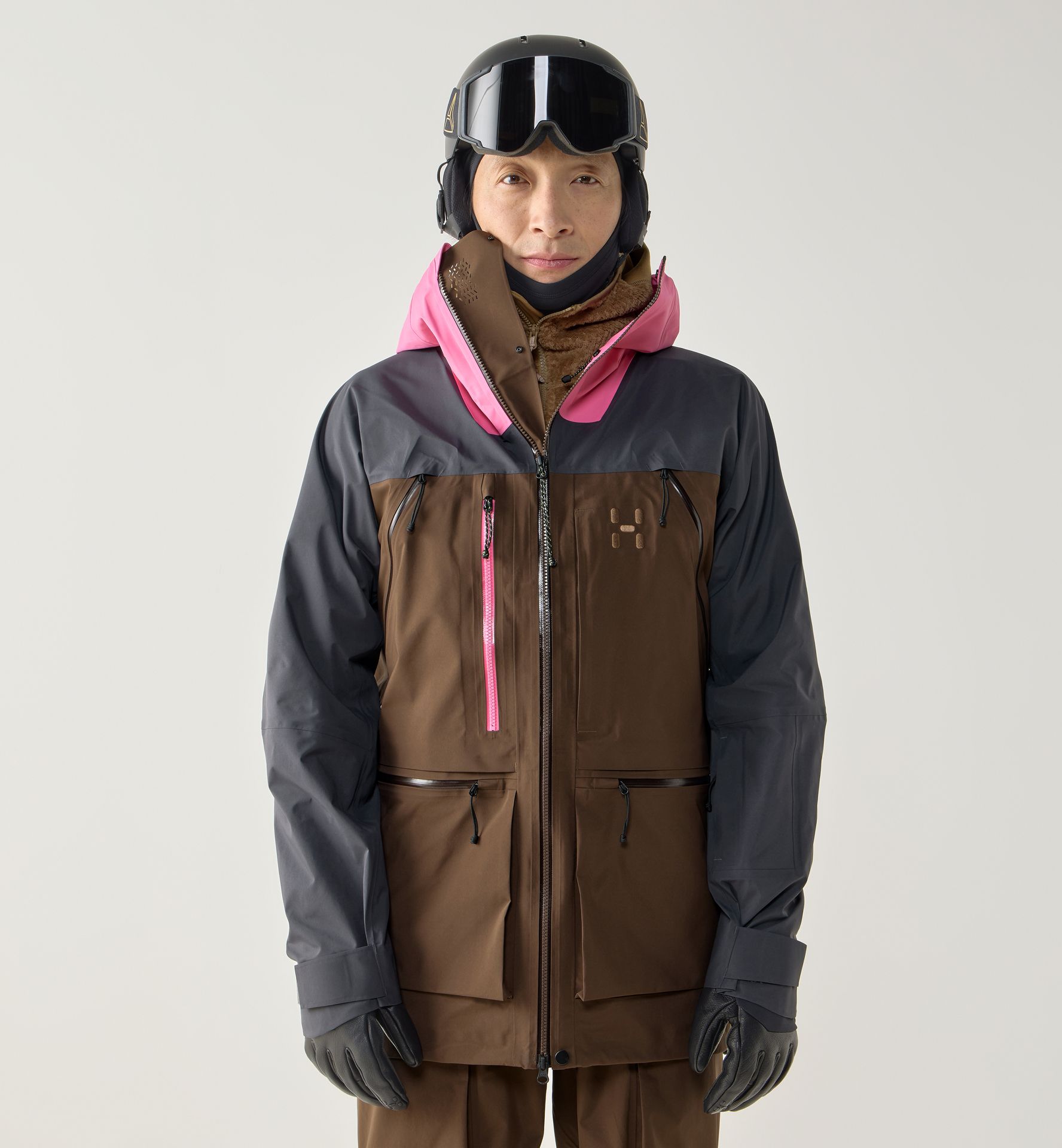 Vassi GTX Pro II Jacket Men Lantana Pink/Woodland Brown