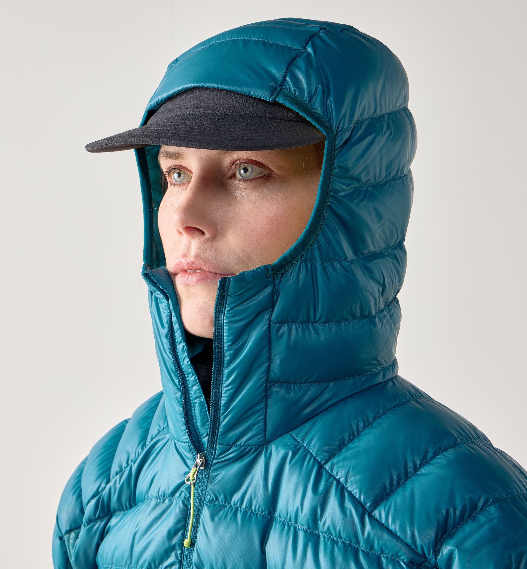L.I.M Down II Hood Women Deep Teal/Mountain Teal