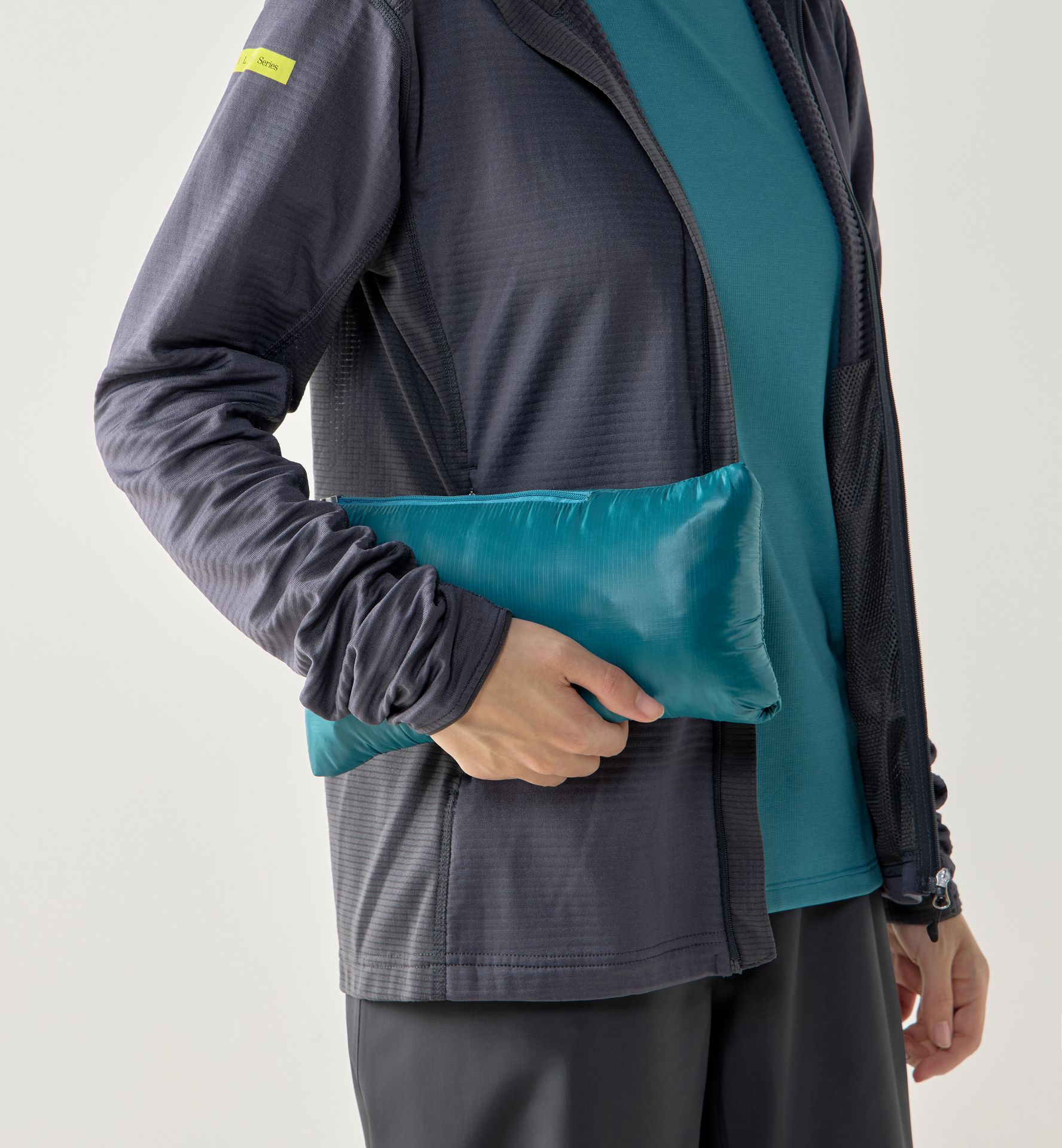 L.I.M Mimic II Hood Women Mountain Teal/Deep Teal