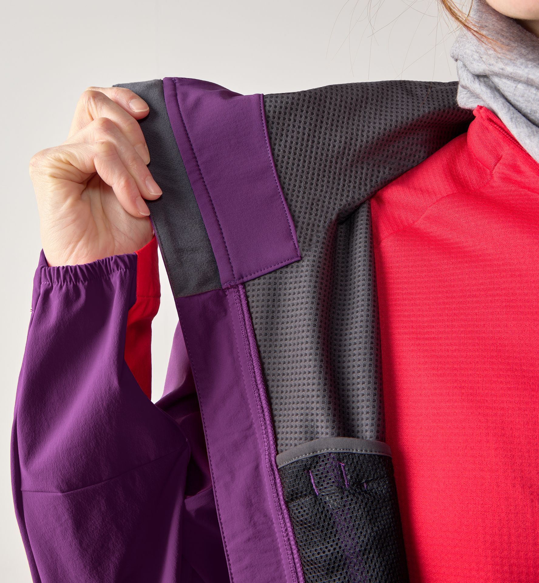 ROC Sight Softshell II Jacket Women Purple Night/Tech Red