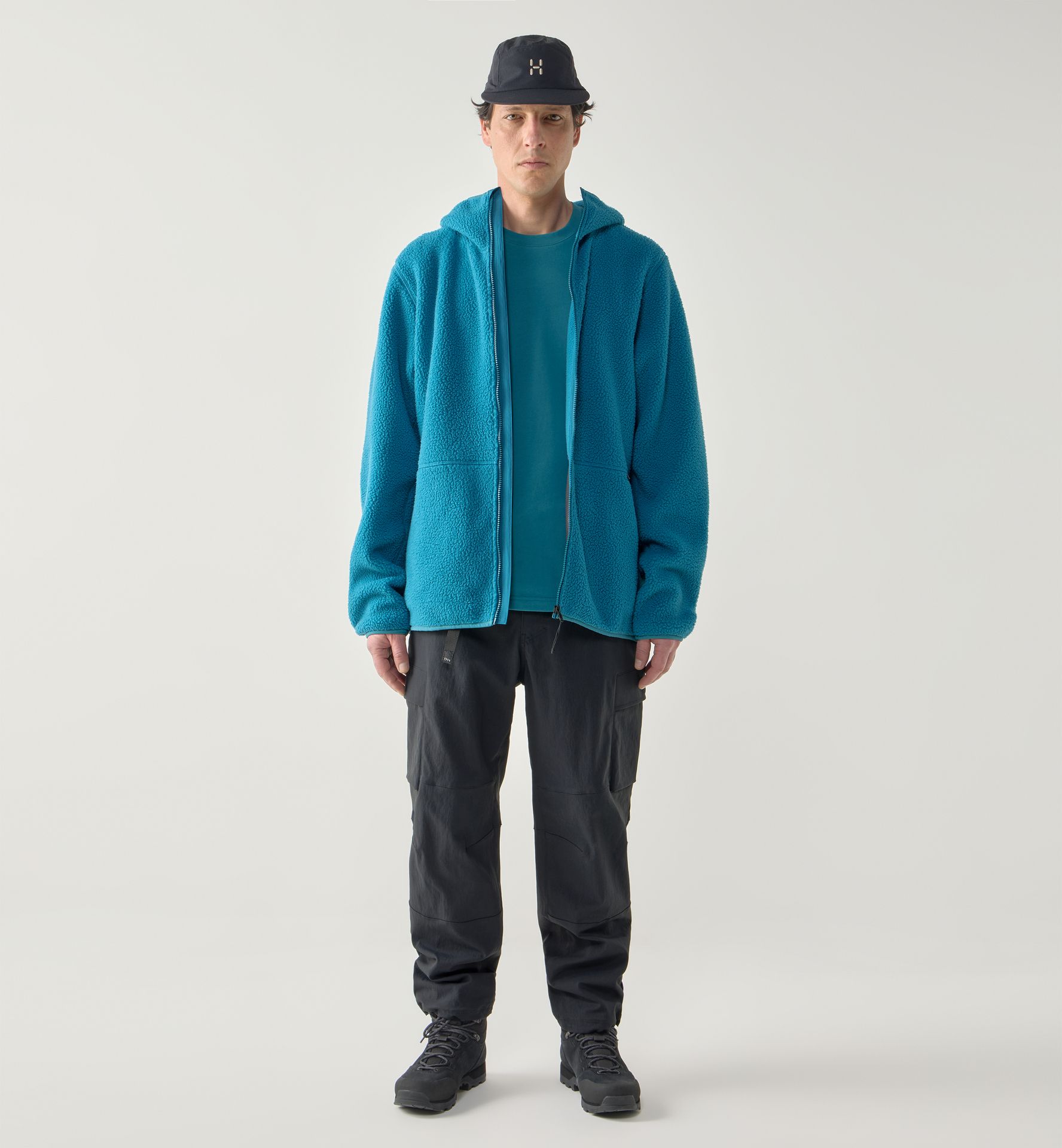 Funäs Pile Hood Men Deep Teal