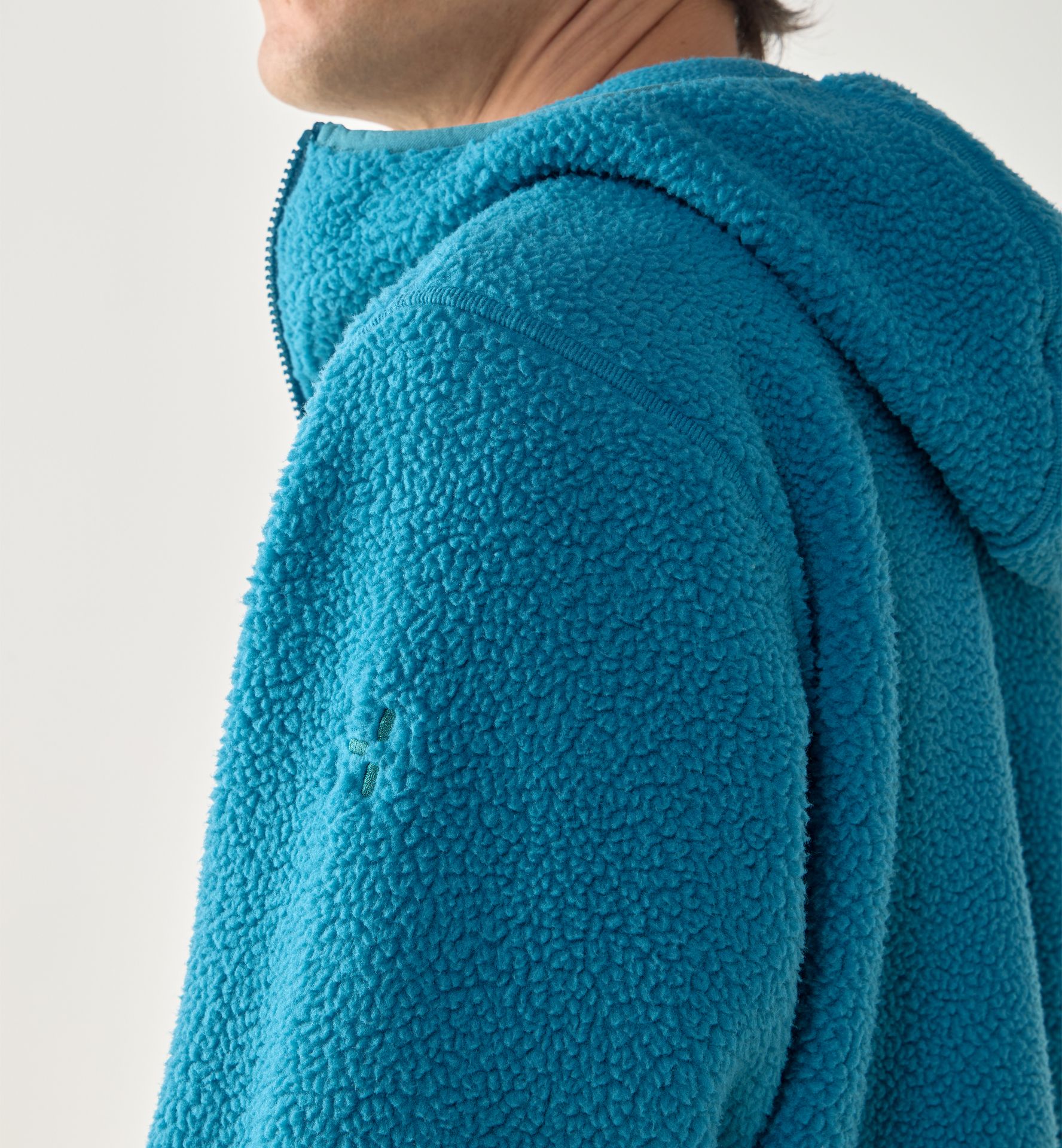 Funäs Pile Hood Men Deep Teal