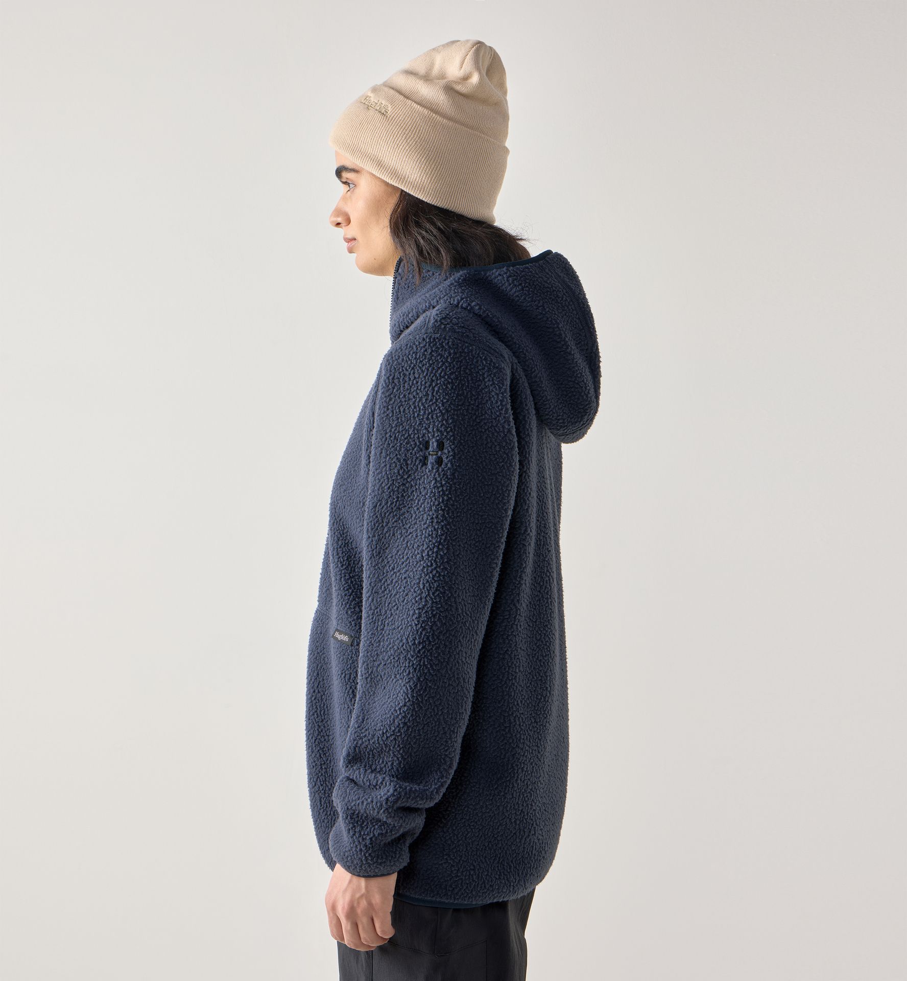 Funäs Pile Hood Women Tarn Blue