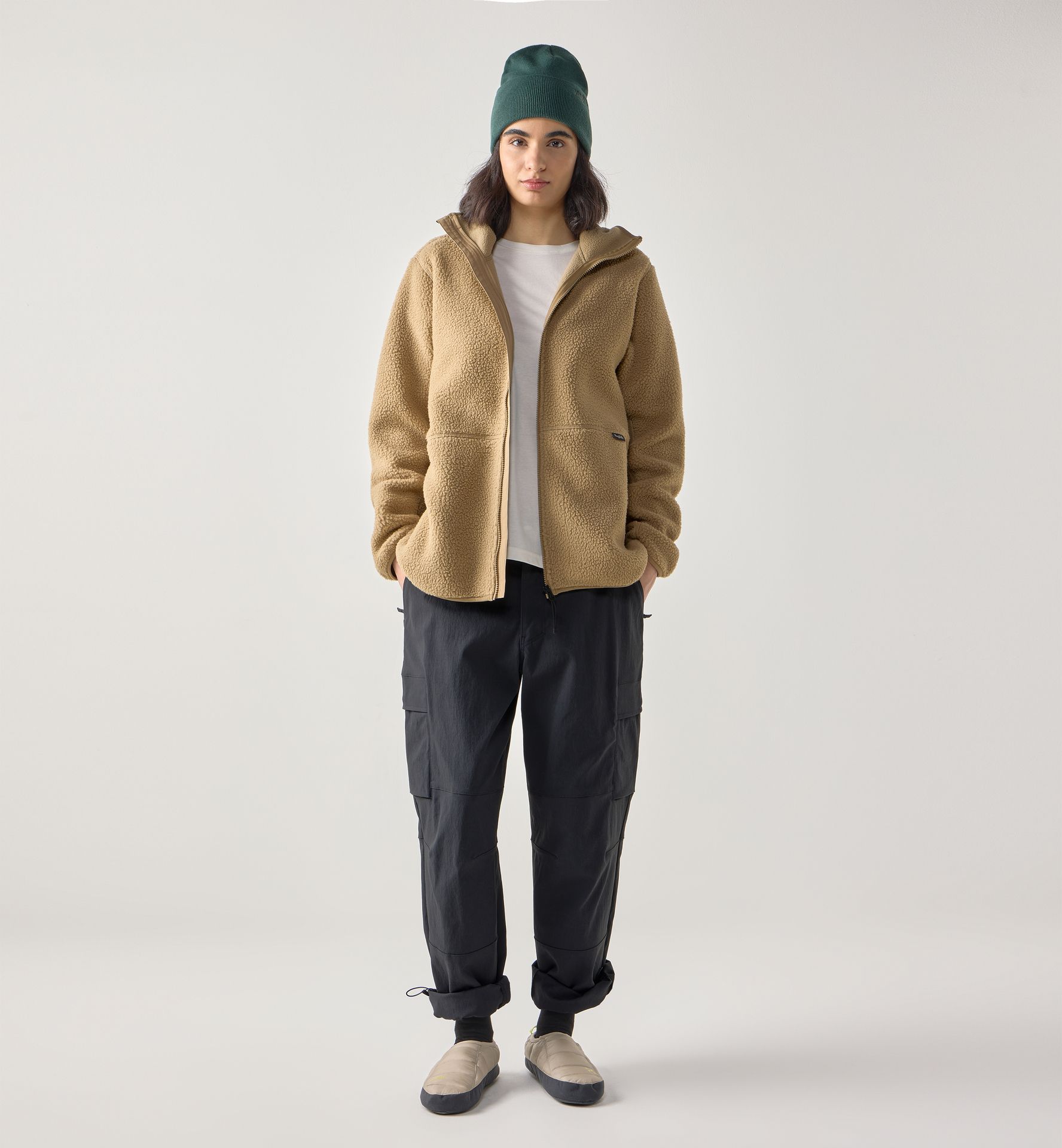 Funäs Pile Hood Women Oak Brown