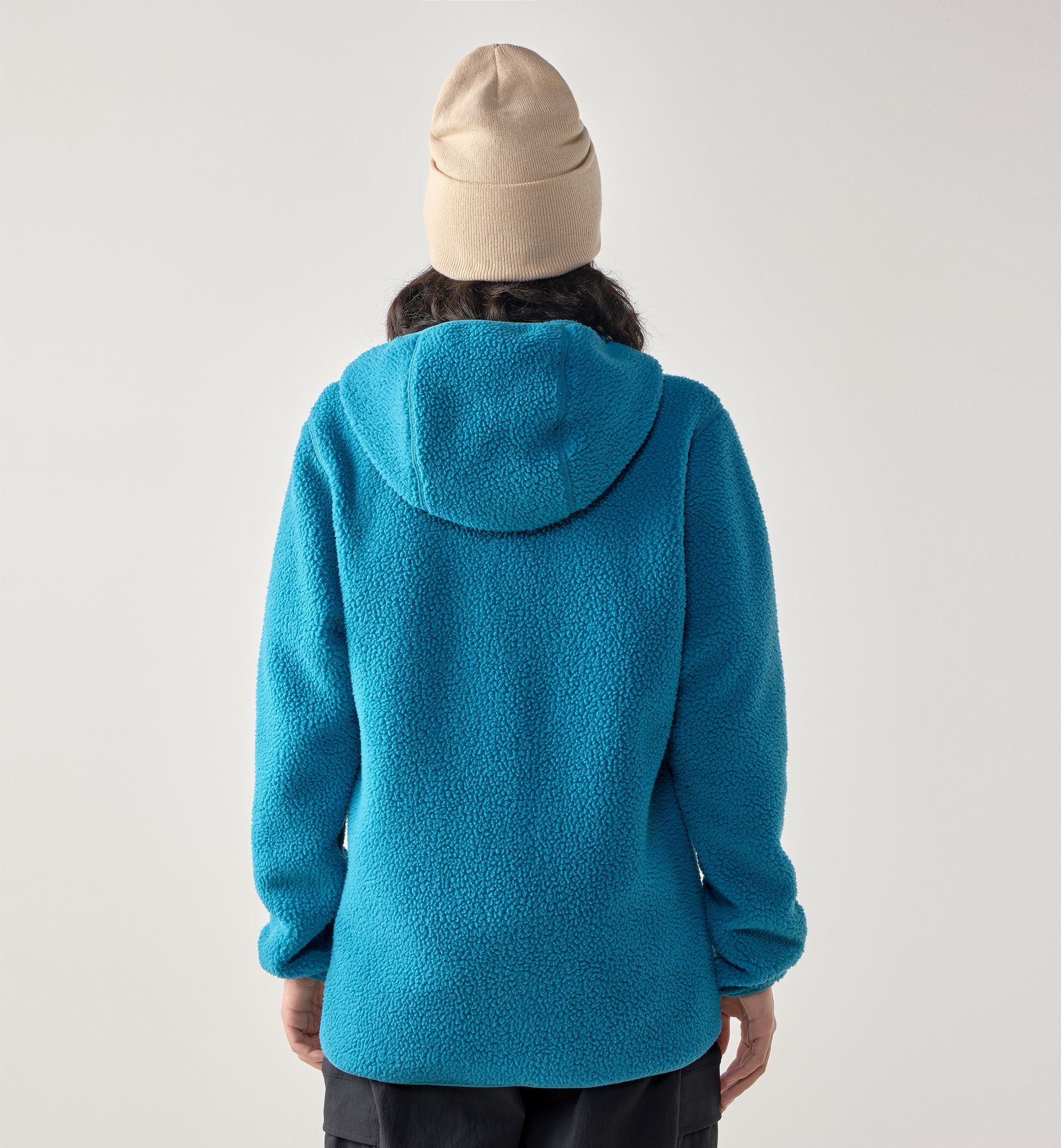 Funäs Pile Hood Women Deep Teal