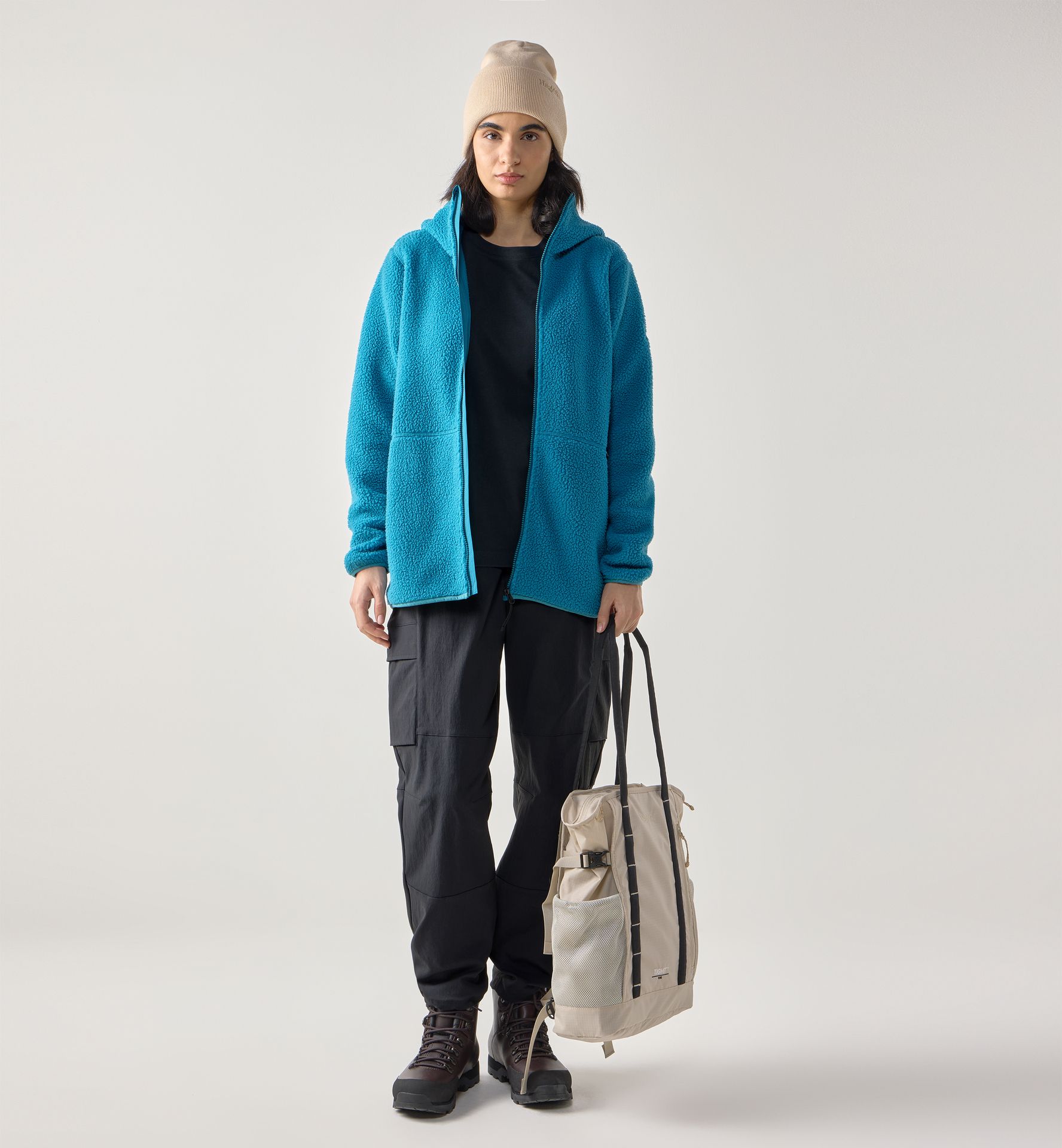 Funäs Pile Hood Women Deep Teal