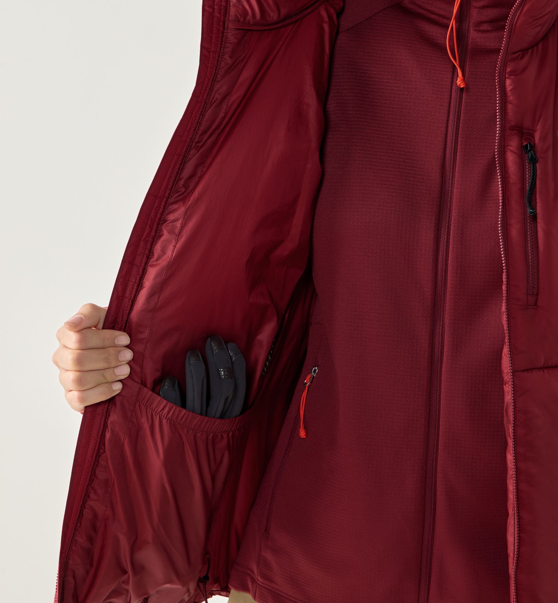 Breeze Mimic Hood Women Carmine Red