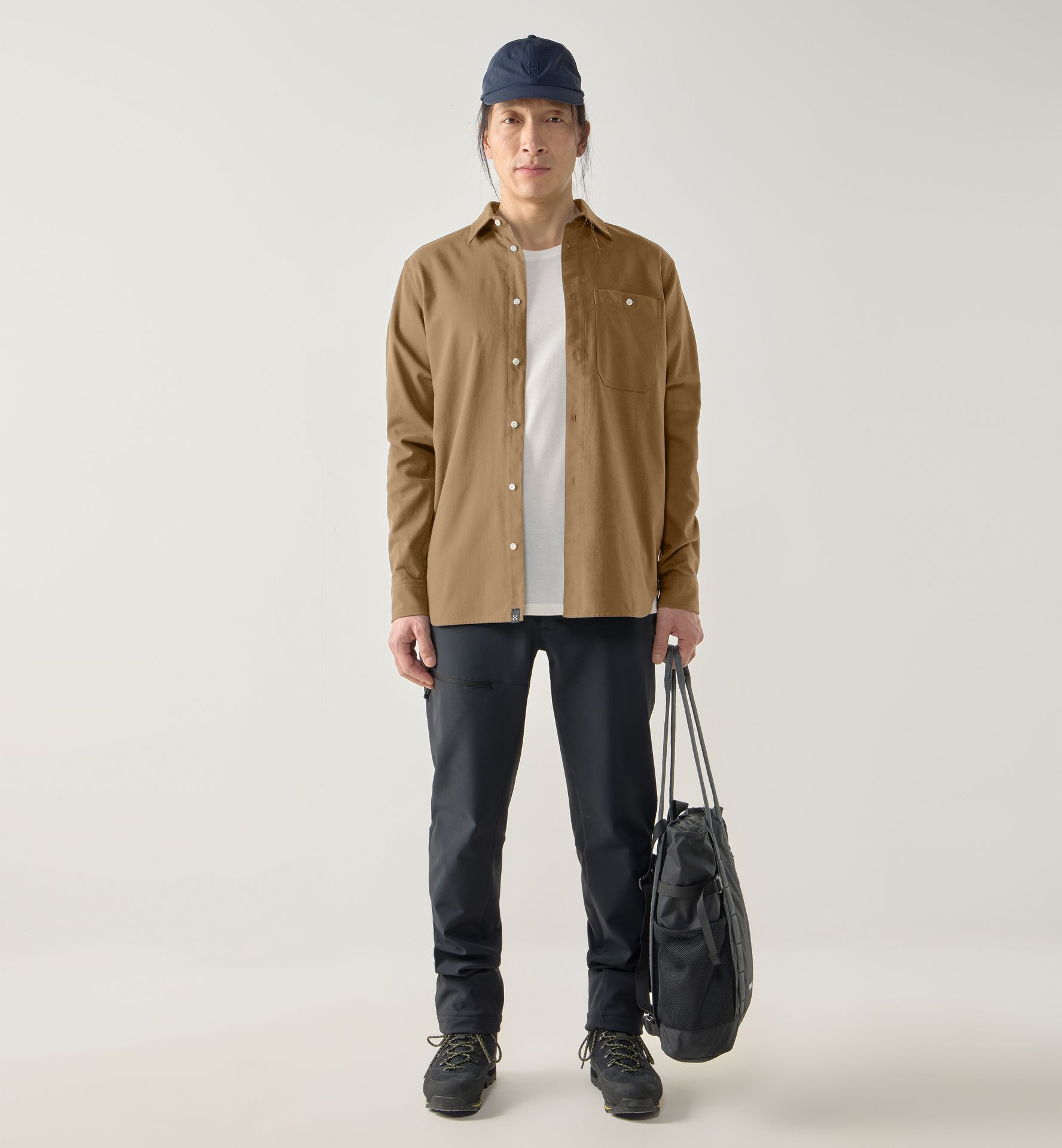 Virke Flannel Shirt Men Teak Brown