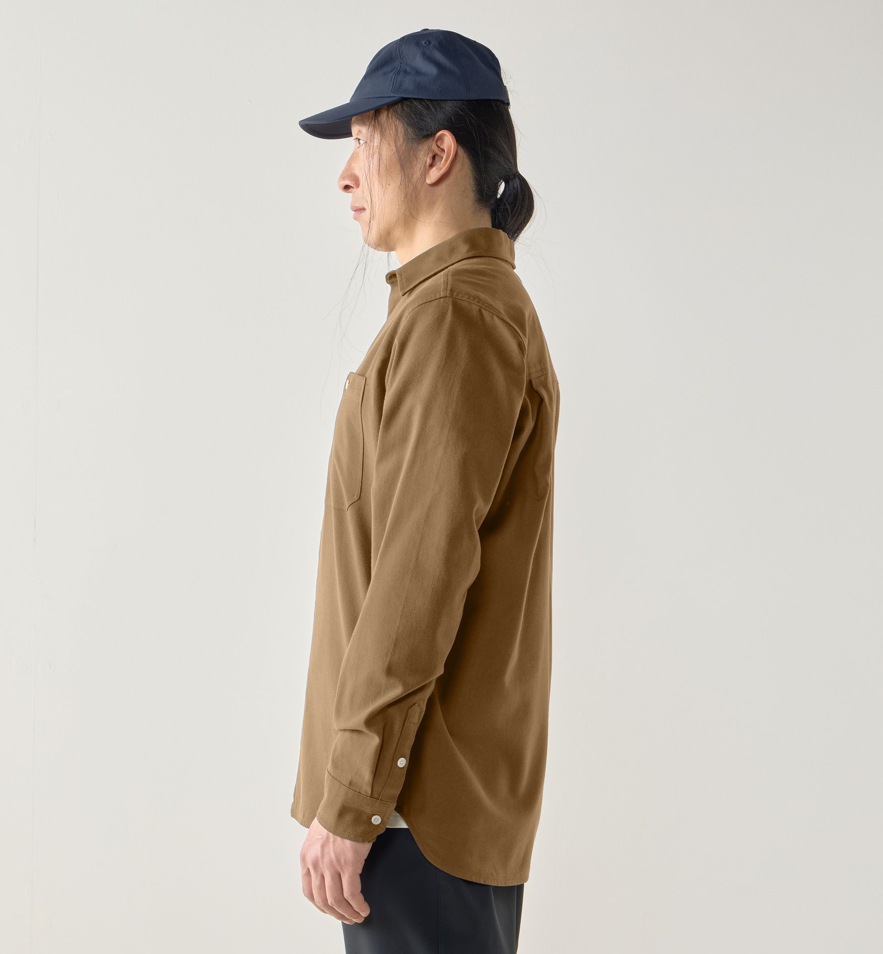 Virke Flannel Shirt Men Teak Brown