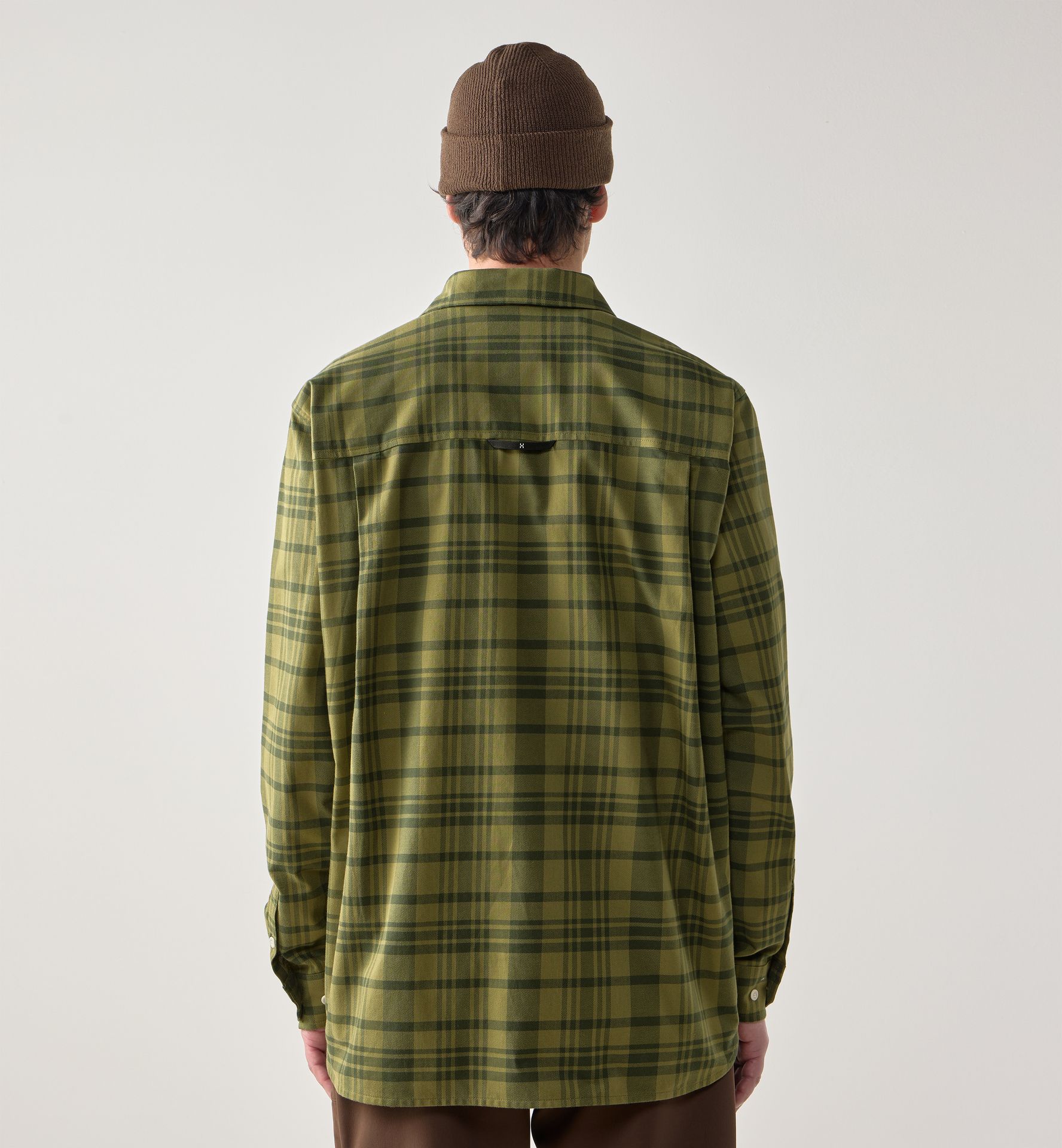Virke Flannel Shirt Men Seaweed Green/Olive Green
