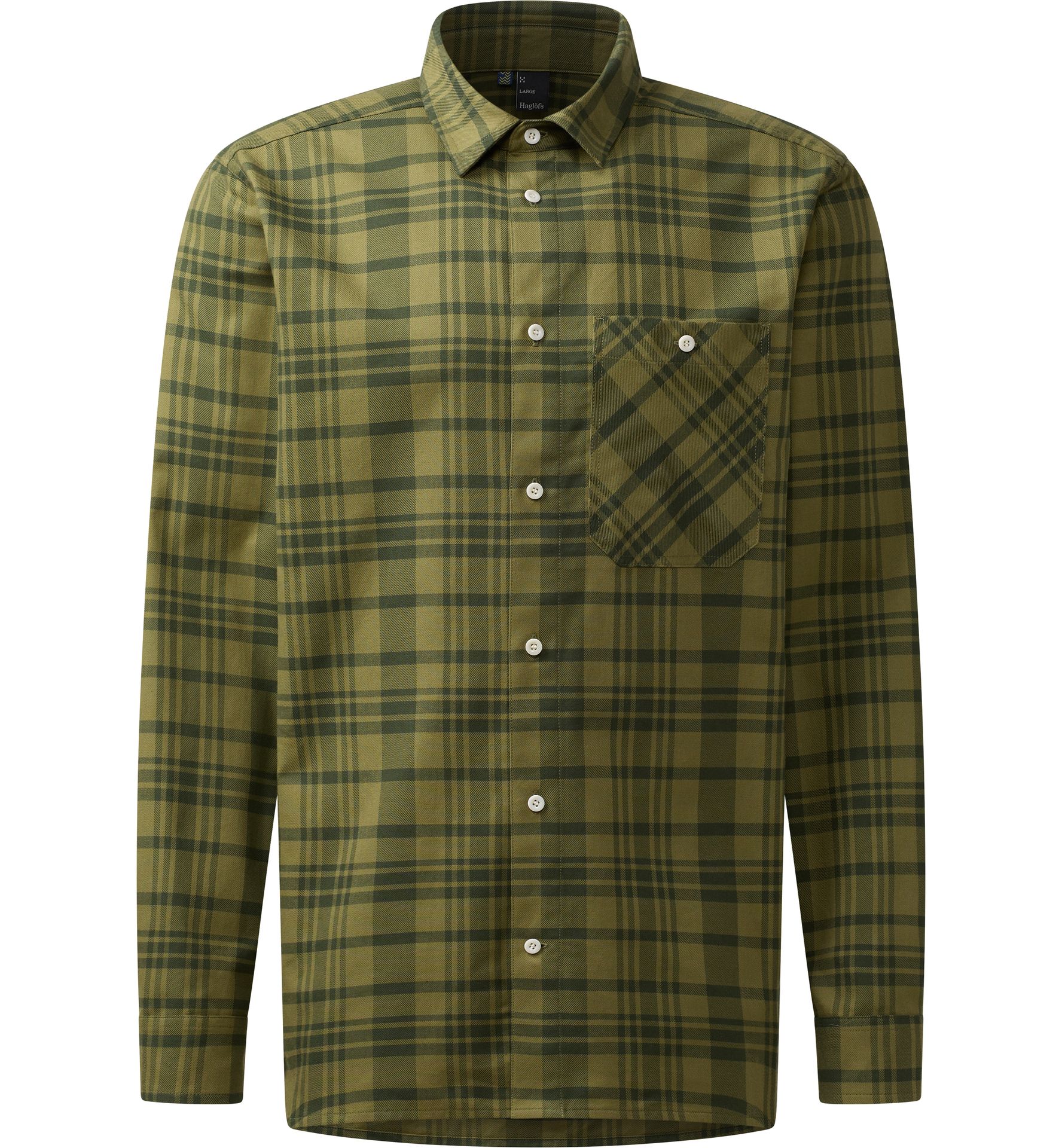 Virke Flannel Shirt Men Seaweed Green/Olive Green