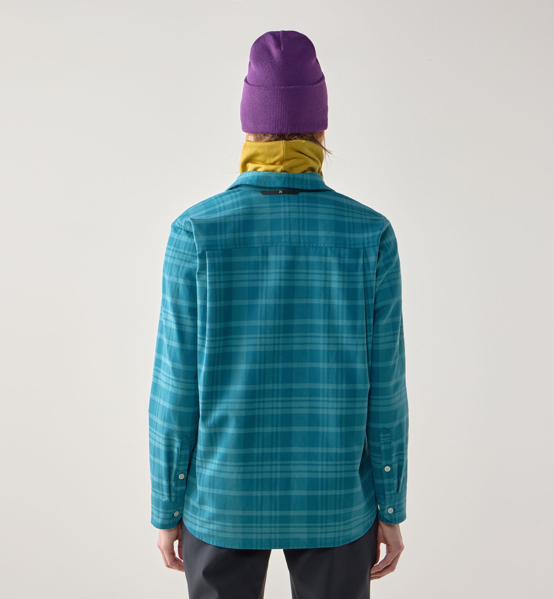 Virke Flannel Shirt Women Mountain Teal/Deep Teal