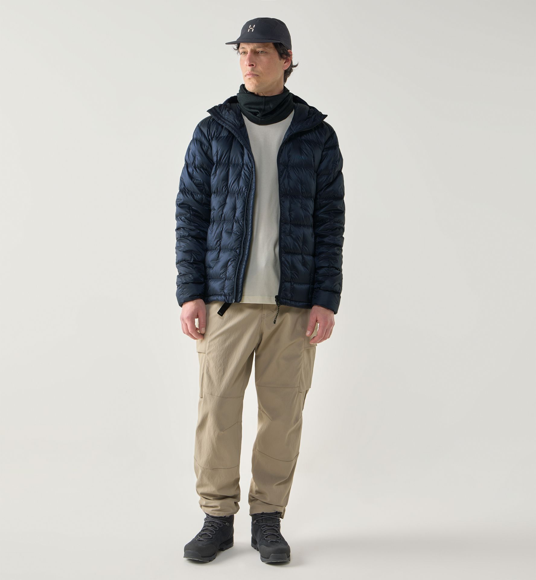 Hede Down Hood Men Tarn Blue