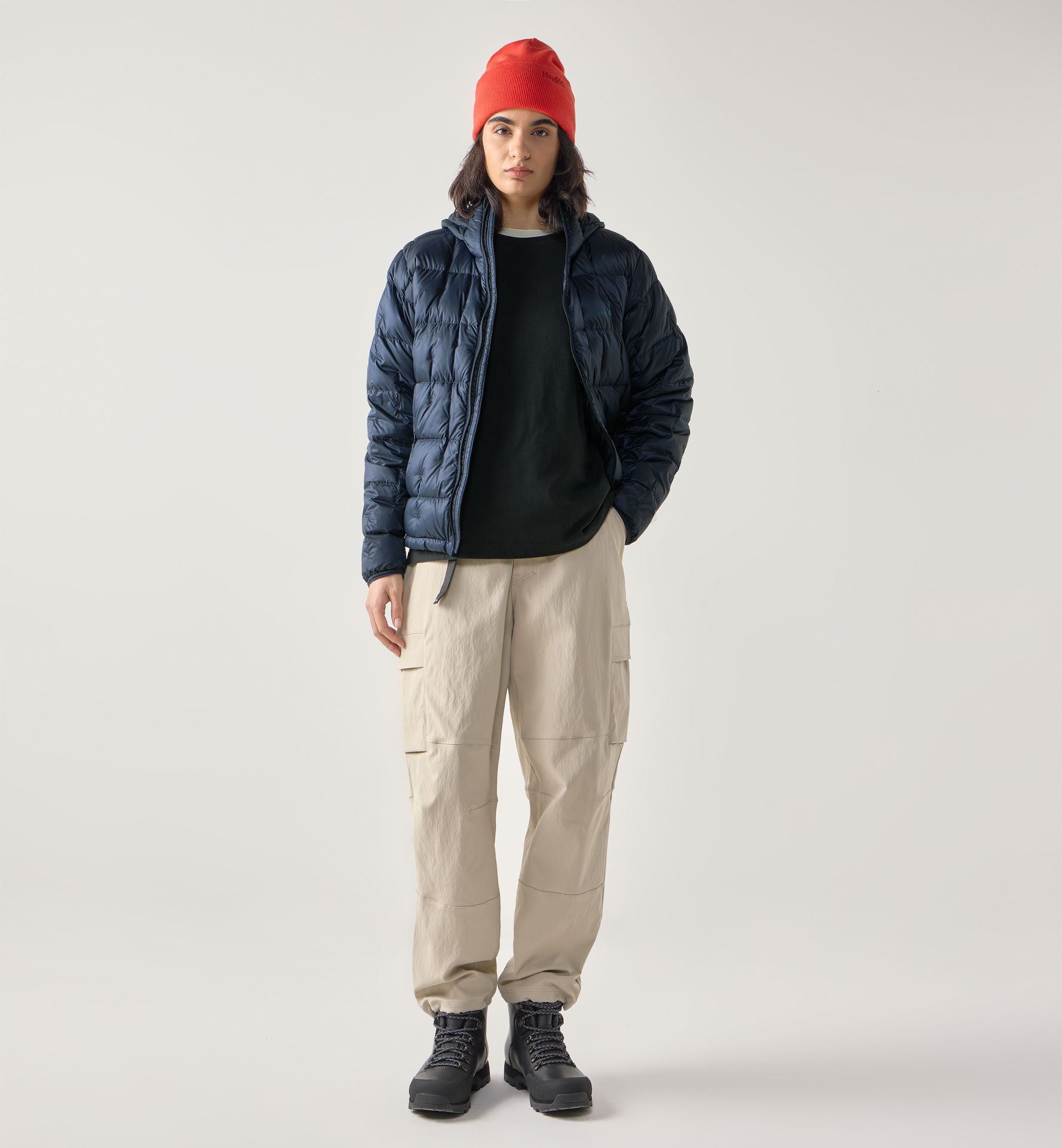 Hede Down Hood Women Tarn Blue