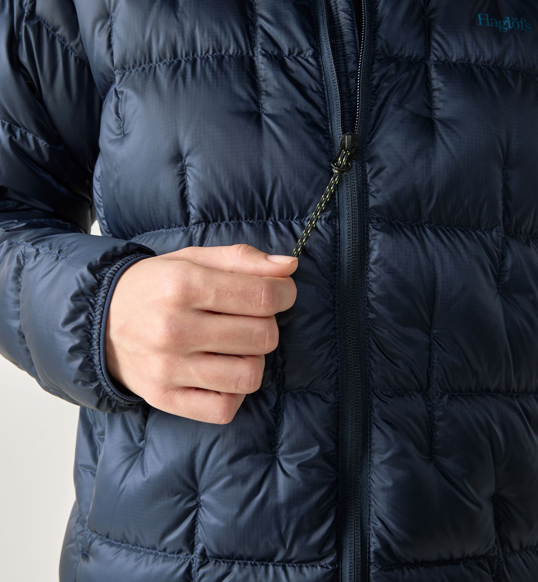 Hede Down Hood Women Tarn Blue