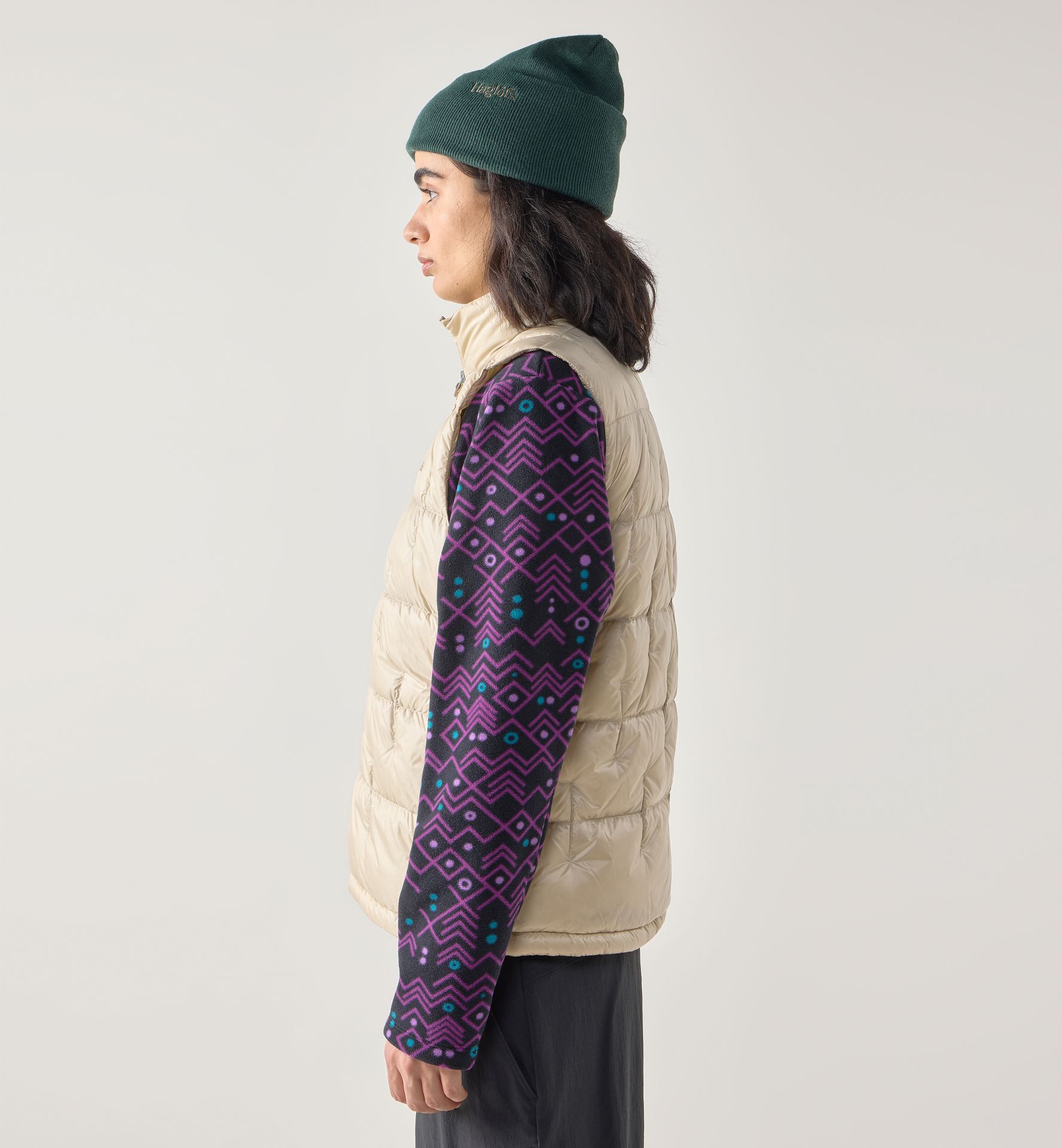 Hede Down Vest Women Chalk Beige