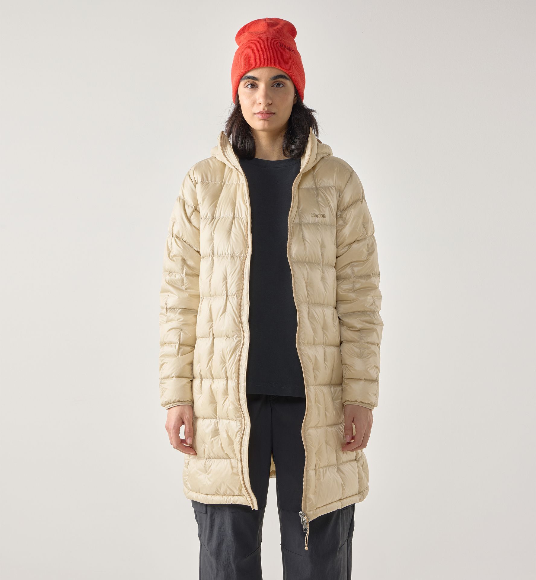 Hede Down Coat Women Chalk Beige