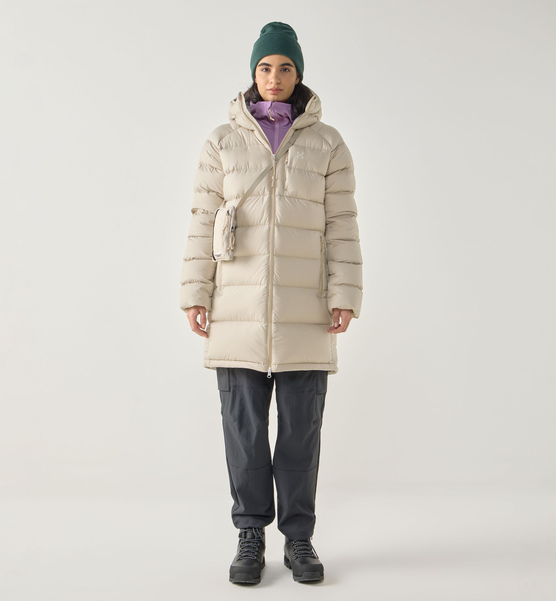 Rosson Down Parka Women Chalk Beige