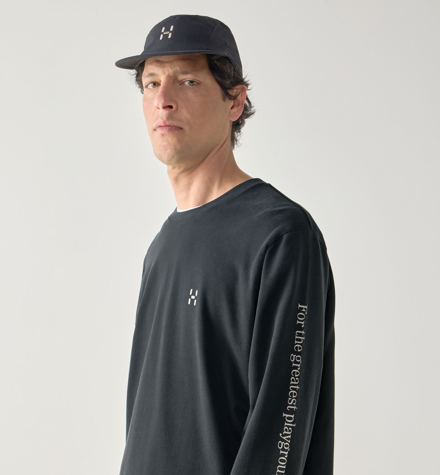 Brand LS Tee Men True Black