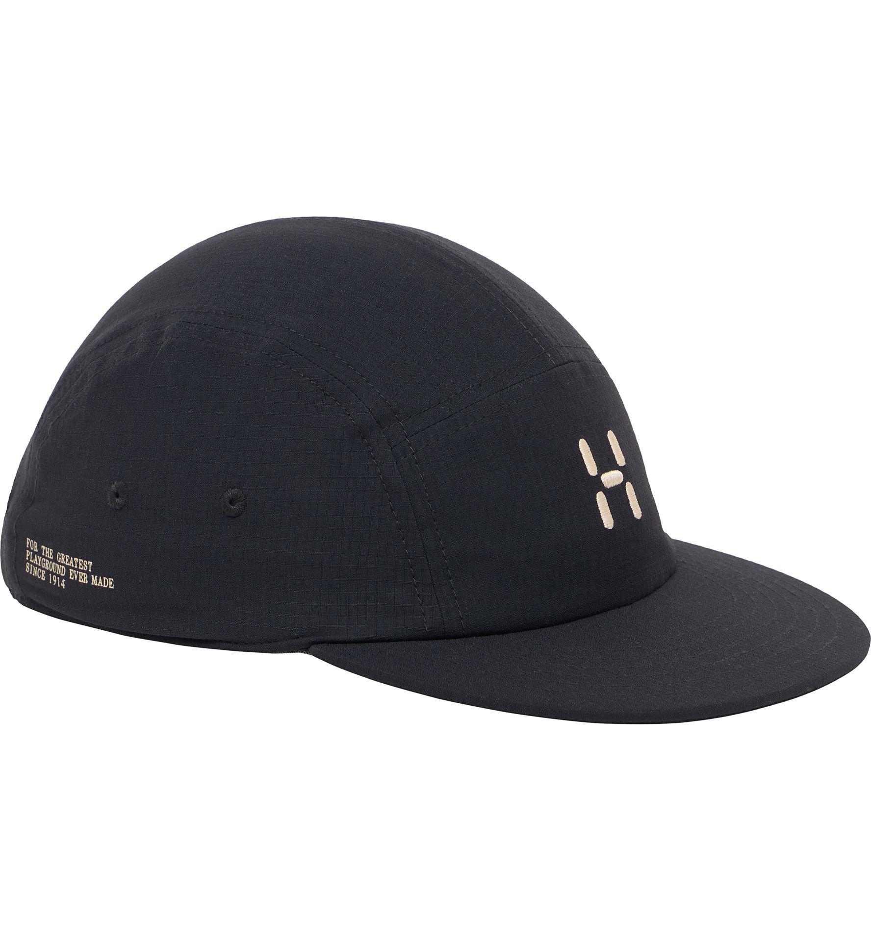 Brand Five Panel Cap True Black