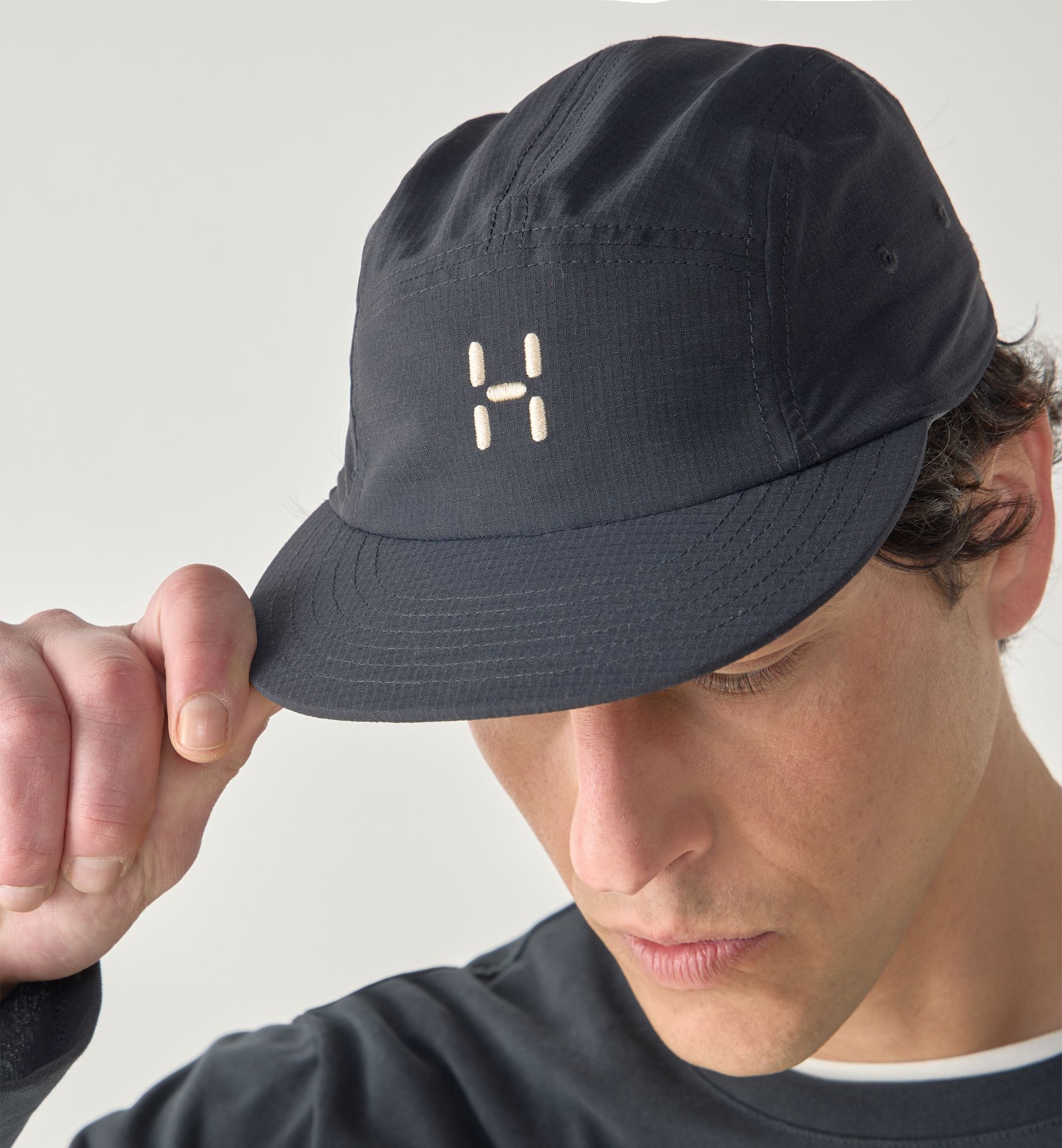 Brand Five Panel Cap True Black