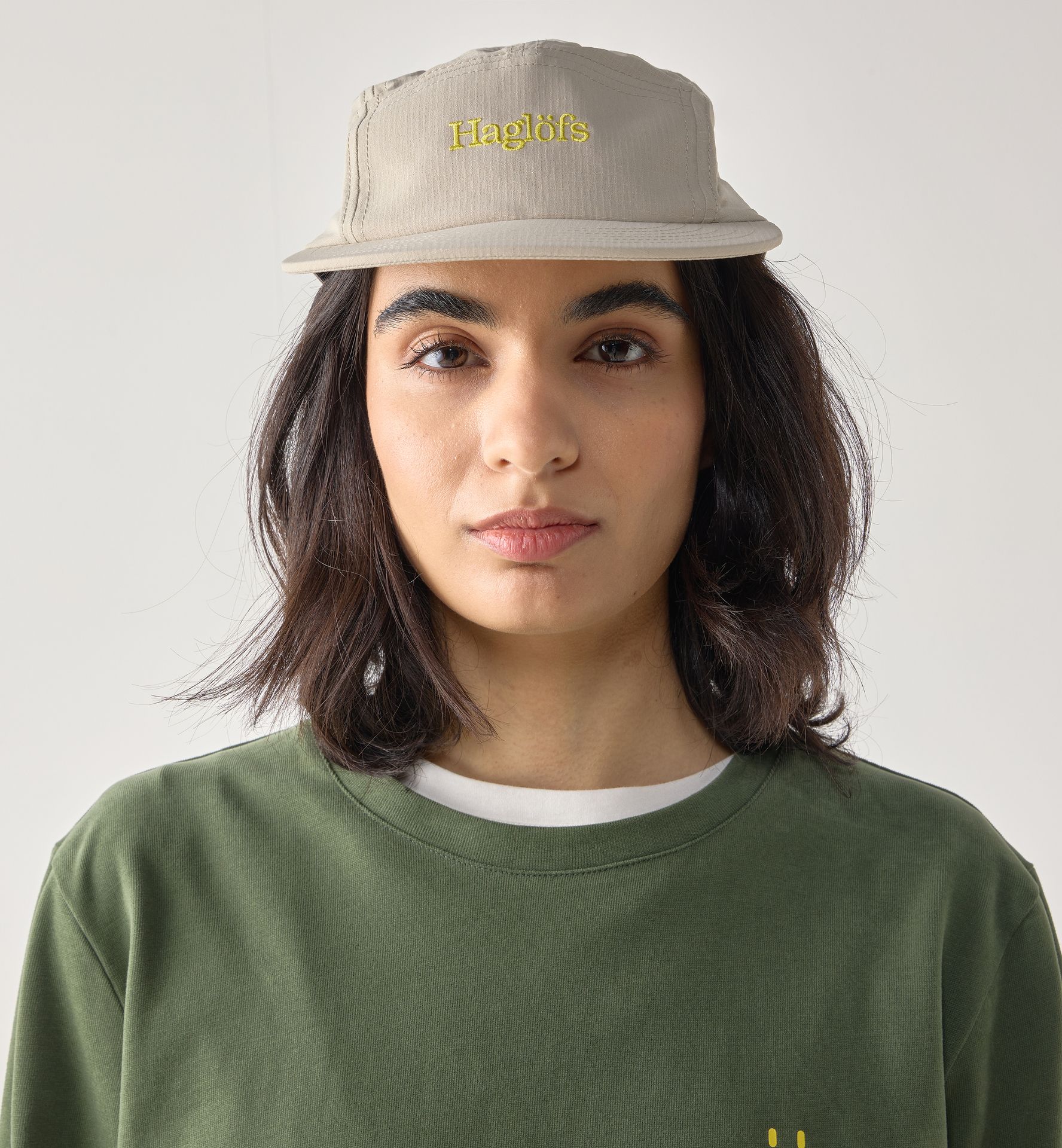 Brand Five Panel Cap Chalk Beige