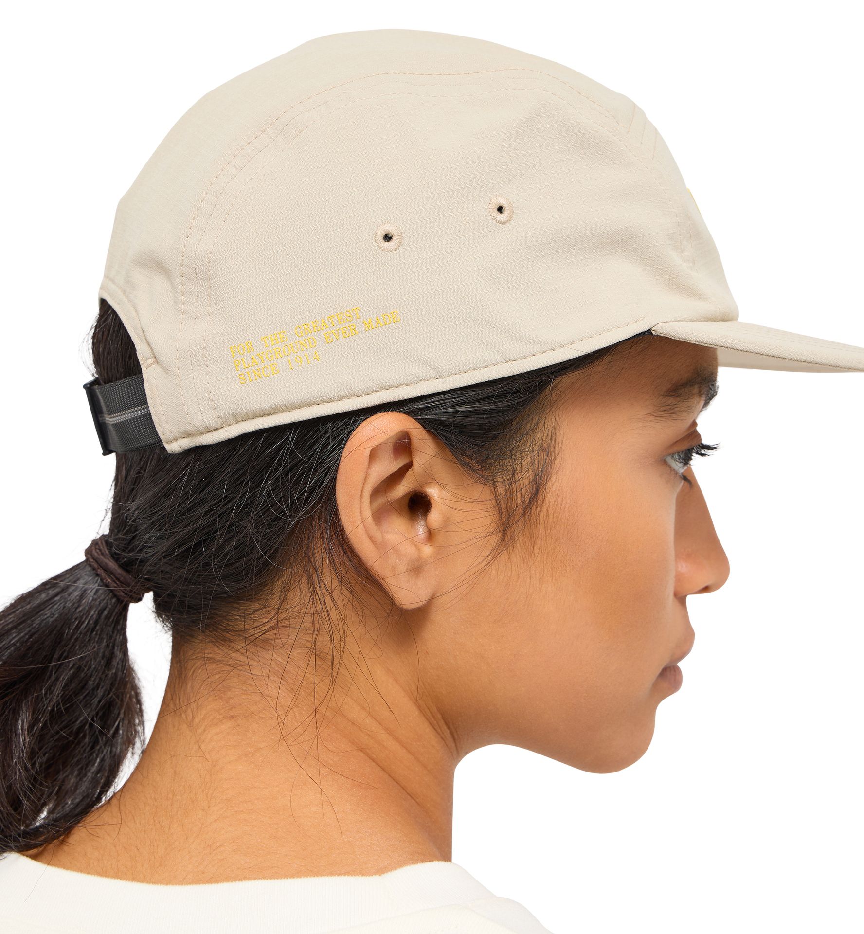Brand Five Panel Cap Chalk Beige