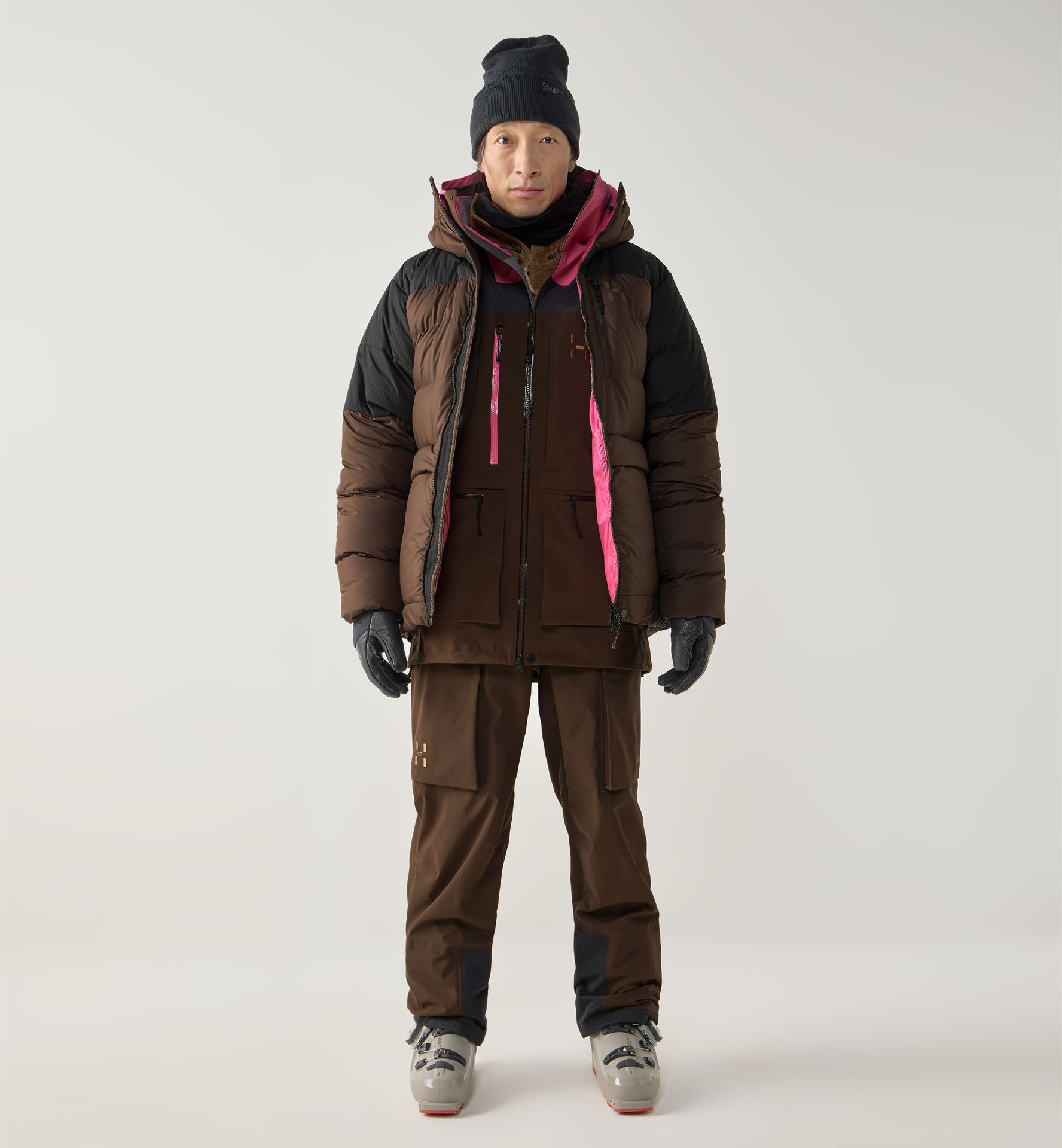 Riksgränsen Down 850 II Hood Men Woodland Brown