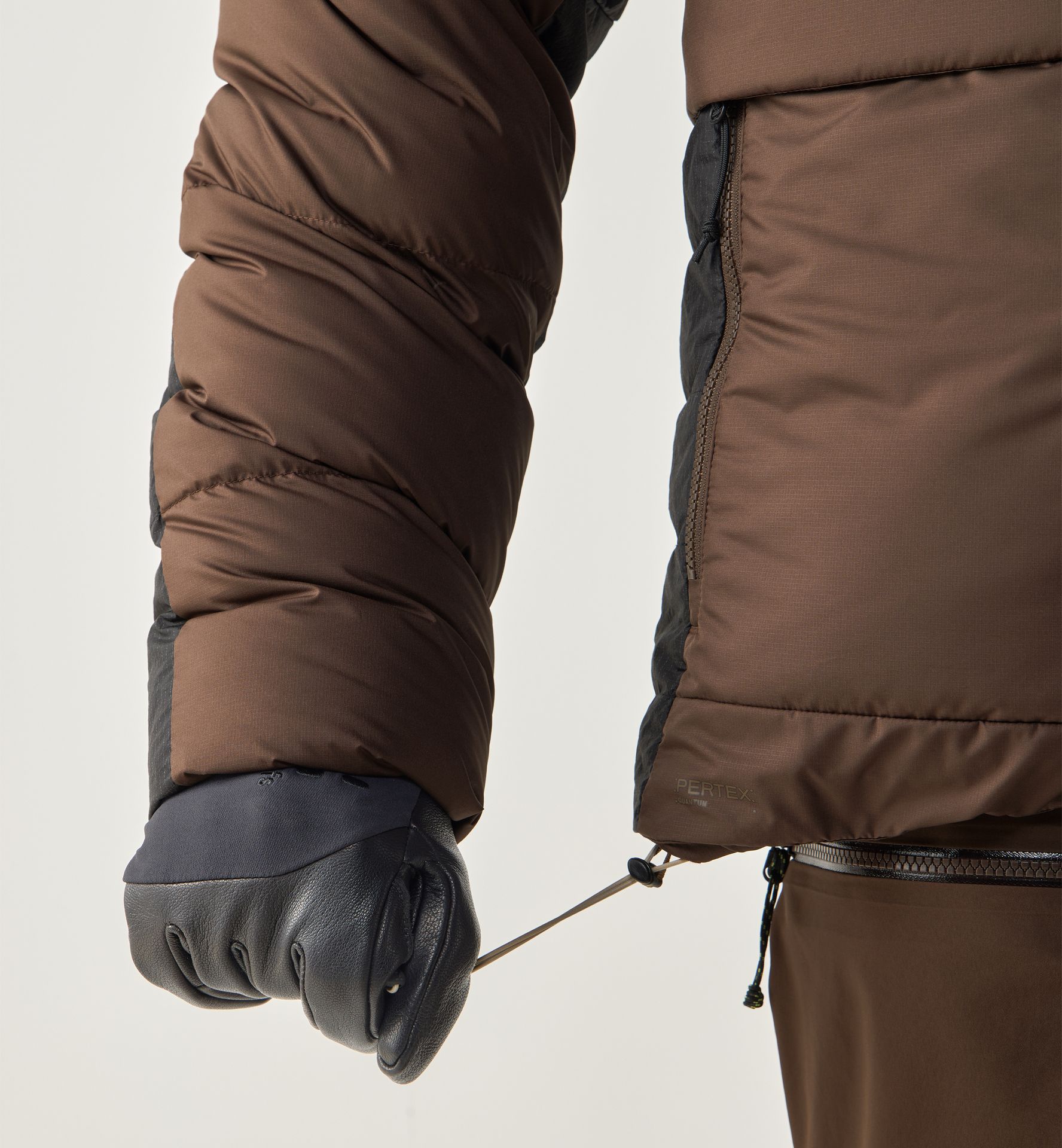 Riksgränsen Down 850 II Hood Men Woodland Brown