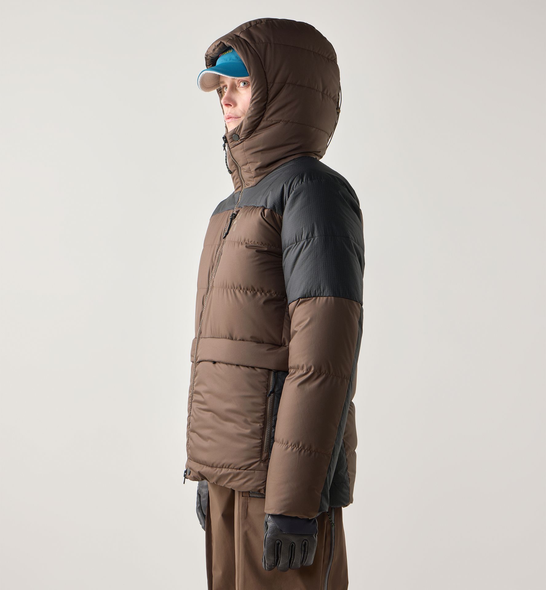 Riksgränsen Down 850 II Hood Women Woodland Brown